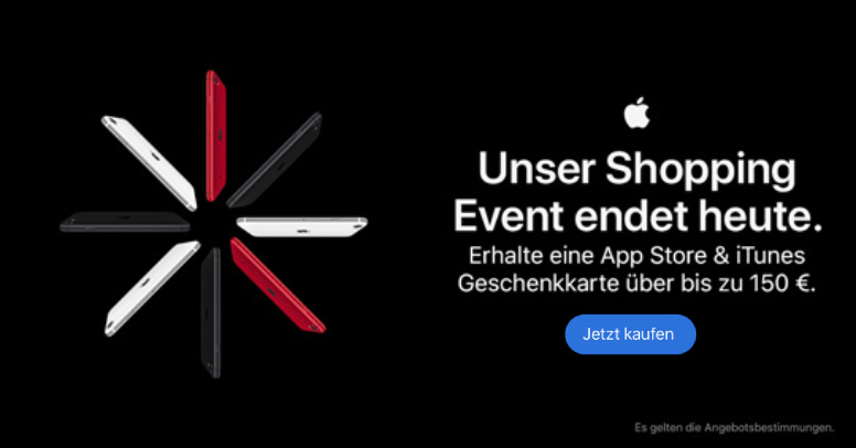 Viertägiges Shopping Event bei Apple: App Store & iTunes