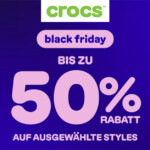 Crocs Black Friday 2025 – Bis zu 50 % Rabatt auf beliebte Styles!