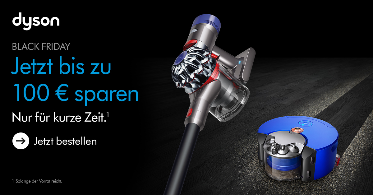 Black Friday Deals von Dyson Spare bis zu 100€ auf innovative Dyson