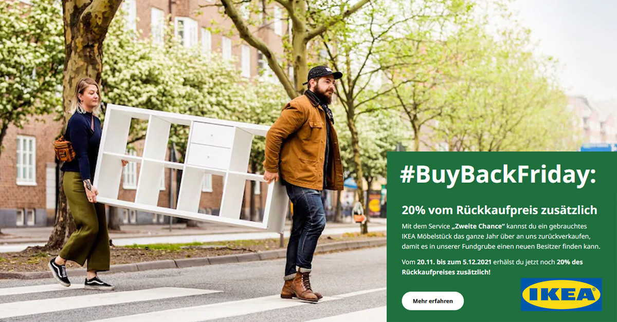 IKEA BuyBackFriday 20 vom Rückkaufpreis zusätzlich BlackFriday.de