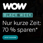 WOW Black Week Deal: 12 Monate Filme & Serien für nur 2,99 Euro mtl. (70 % Rabatt)