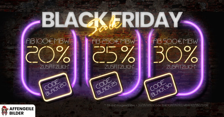 Affengeile Bilder Black Friday 2025