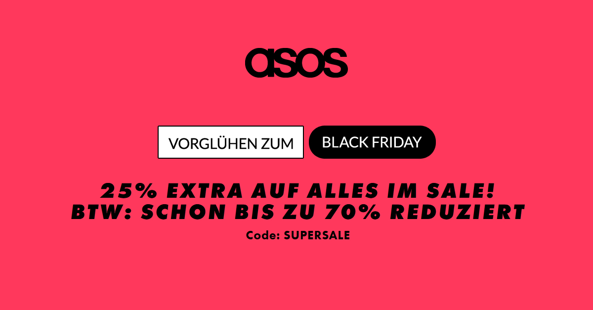 zum Black Friday bei asos 25 auf alles im Sale