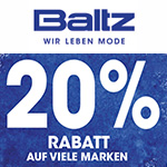 Baltz Blue Weekend – Jetzt 20% Rabatt auf viele Top Marken!