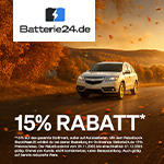 Black Week bei Batterie24.de – 15% Rabatt* auf fast alles