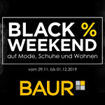 Black Weekend – 20% Rabatt auf Mode, Schuhe und Wohnen bei Baur