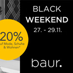 Black Weekend bei Baur mit 20% Rabatt auf Mode, Schuhe & Wohnen