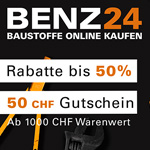 Black Weekdays bei Benz24 – Spare jetzt 50 CHF auf Baustoffe für dein neues Projekt