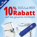 Sicher dir jetzt 10% Blue Week Sale Rabatt auf alle Werbemittel im Onlinestore von Bettmer