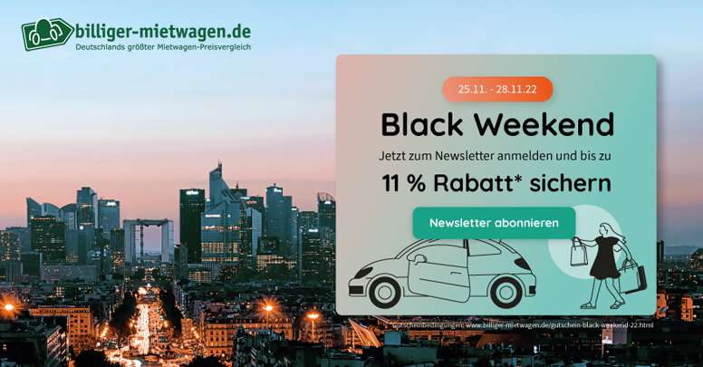 billiger mietwagen.de Black Friday 2022