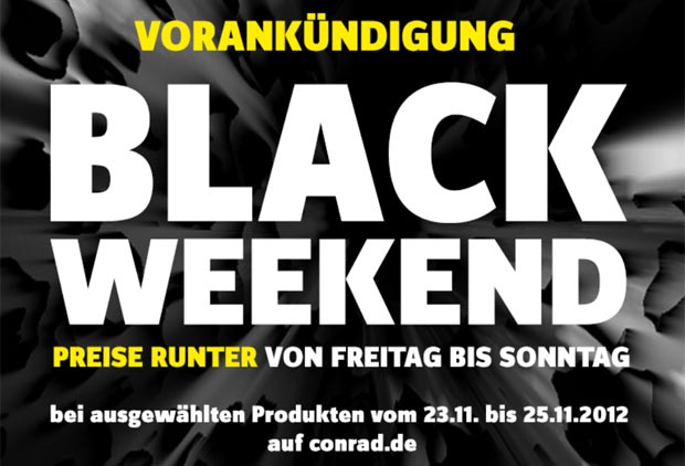 Black Friday Weekend bei Conrad: Preise runter von Freitag bis Sonntag