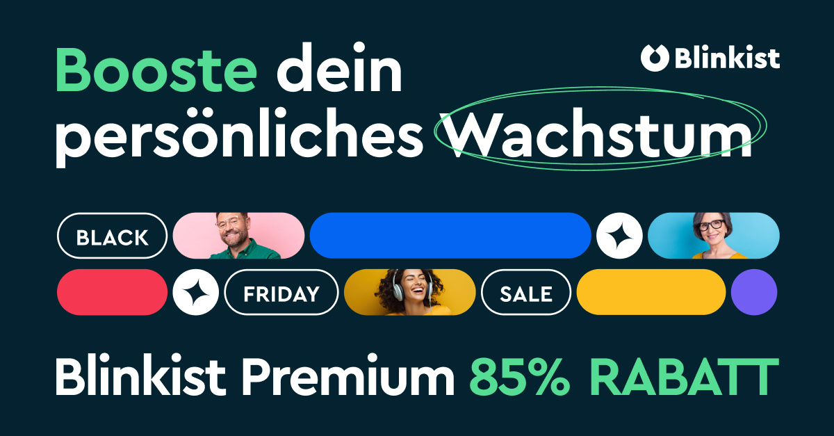 Blinkist Black Friday Sale Spare 85 auf Blinkist Premium