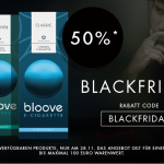50% auf alle verfügbaren Produkte im Online Shop von bloove!