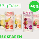 Spare jetzt 35 Euro beim Kauf von 100% natürlichen Fruchtmischungen von buah!