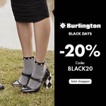 Sicher dir jetzt 20% Rabatt mit den Burlington Black Days