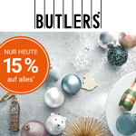 Jetzt sparen! 15% Rabatt auf alle Deko-, Wohn- und Geschenkideen bei Butlers