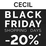 Nutze jetz die Black Friday Shopping Days bei Cecil und spare 20% auf nicht reduzierte Artikel