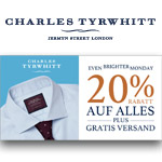 20% Rabatt plus gratis Versand – Shoppe jetzt das Cyber Monday Angebot bei Charles Tyrwhitt bevor es heute endet!