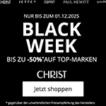 Black Week: Bis zu 50% auf Top Marken bei CHRIST!