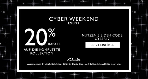 Clarks Cyber Weekend Eevent 2017