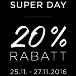 comma, lädt zum Superday und gewährt 20% Rabatt auf das gesamte Sortiment