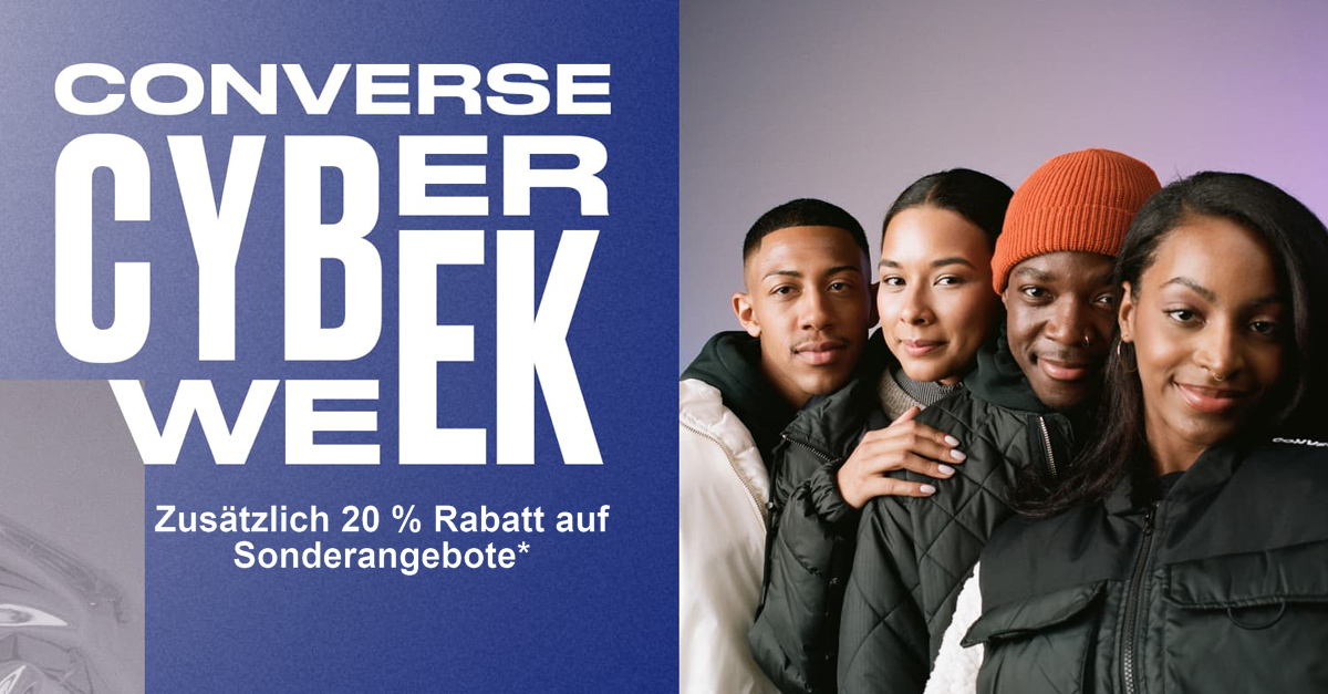 Converse Cyber Week 20 extra auf alle Artikel im Sale BlackFriday