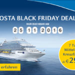 Nur heute Buchbar bei Costa: 7 Tage Mittelmeer Kreuzfahrten ab 299€ pro Person!