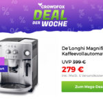 Bestelle jetzt den De’Longhi Kaffeevollautomat und spare volle 120,-€ bei Crowdfox