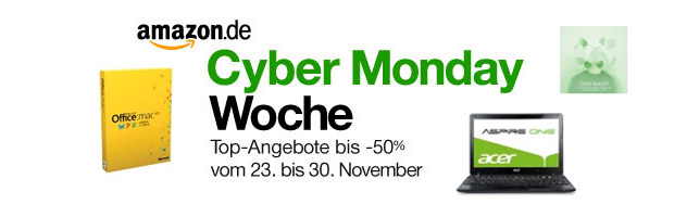 Cyber Monday Blitzangebote Angebote vom 26.11.