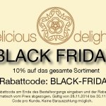 delicious-delights.de Black Friday Sale: Bis zum 30. November 10 Prozent auf Alles