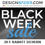 Großer Black Week Sale bei Designbaeder.com – Jetzt bestellen und 20 EURO Rabatt sichern