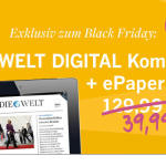 1 Jahr DIE WELT Digital Komplett + ePaper für nur 39,99 Euro lesen und 66% zum Normalpreis sparen!