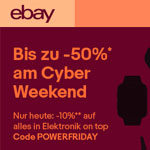 Bis zu 50% Rabatt am Cyber Weekend bei eBay!