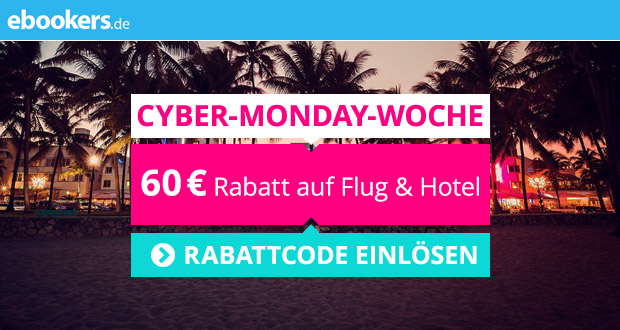 ebookers Cyber Monday Woche 2017