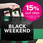 Black Weekend bei Egle – 15% sparen & versandkostenfrei genießen!