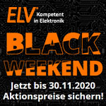 Black Weekend im Onlineshop von ELV- Jetzt Aktionspreise sichern und ordentlich sparen