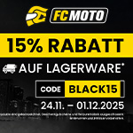 FC Moto Black Week Deals – Jetzt 15% Rabatt auf Lagerware!