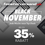Bis zu 35% Rabatt im Black November bei fensterversand.ch