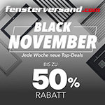 Bis zu 50% Rabatt im Black November bei fensterversand.com