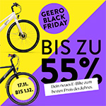 Geero Black Friday – Bis zu 55% Rabatt auf Geero E Bikes!