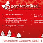 20% Rabatt auf personalisierte Weihnachtsrätsel