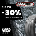 Goodwheel Black Friday Week – Bis zu 30% Rabatt im Black Sale