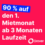 Jetzt Wunschtechnik bei Grover mieten und 90% auf den ersten Monat sparen!