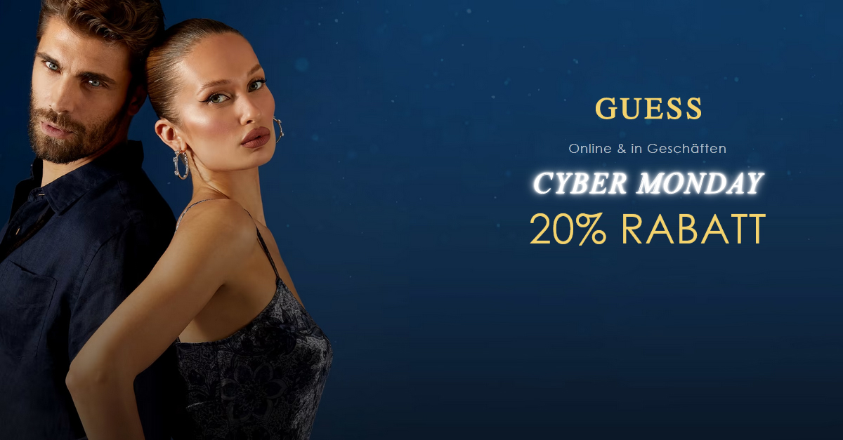 Guess Cyber Monday 20 Rabatt auf ausgewahlte Teile BlackFriday AT