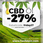 Bio CBD Öl jetzt 27% günstiger bei Hanfalpin