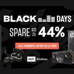 Black Days bei HiFi Klubben – Spare jetzt bis zu 44%