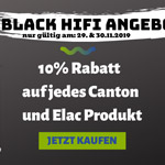 Black Hifi Week bei HiFi Schluderbacher – 10% Rabatt auf jedes Canton und Elac Produkt