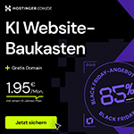 Hostinger KI Website Baukasten jetzt 85% günstiger