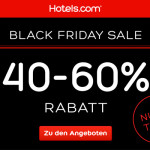 Sicher dir jetzt 40% – 60% Rabatt für deinen nächsten Urlaub bei Hotels.com!