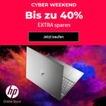 Cyber Weekend: Bis zu 40% extra sparen auf ausgewählte Produkte im HP® Online Store!